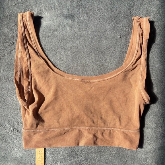 SKIMS Summer Mesh Scoop Bralette Sienna Medium - Picture 3 of 6